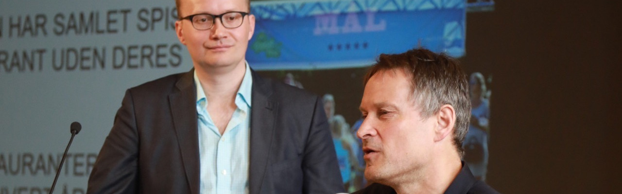 Jonatan Leer og Claus Meyer til konferencen Smag og Læring. Foto: Chromascope.
